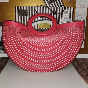 Henri Bendel West 57th Half Circle Perforated Tote